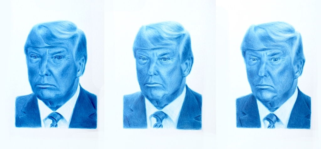Fernando J. Ribeiro_Donald Trump_drawing_colour pencil_2023
